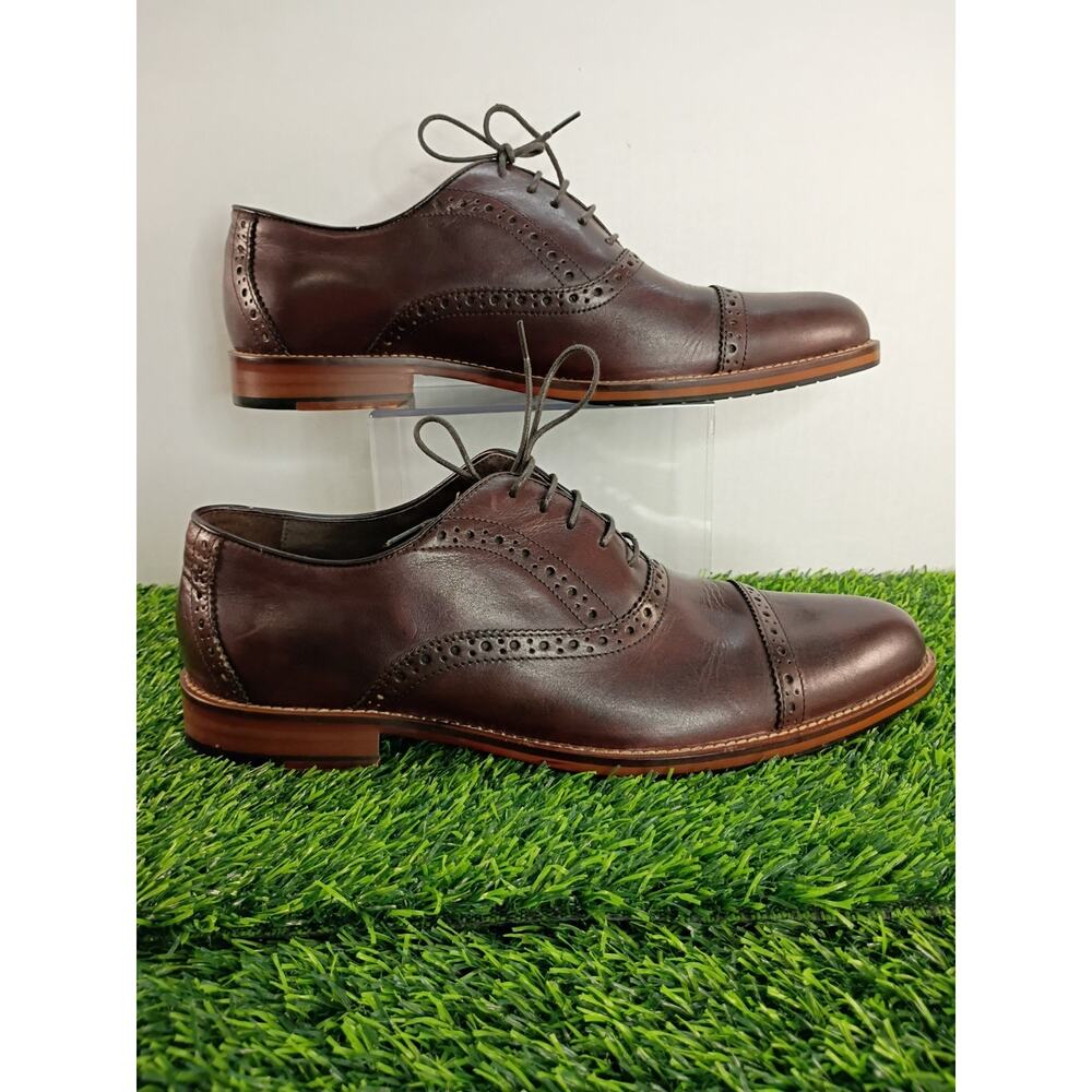 Aston Grey Mens Shoe Ssize 10.5 Brown/Red Leather Dress Shoes